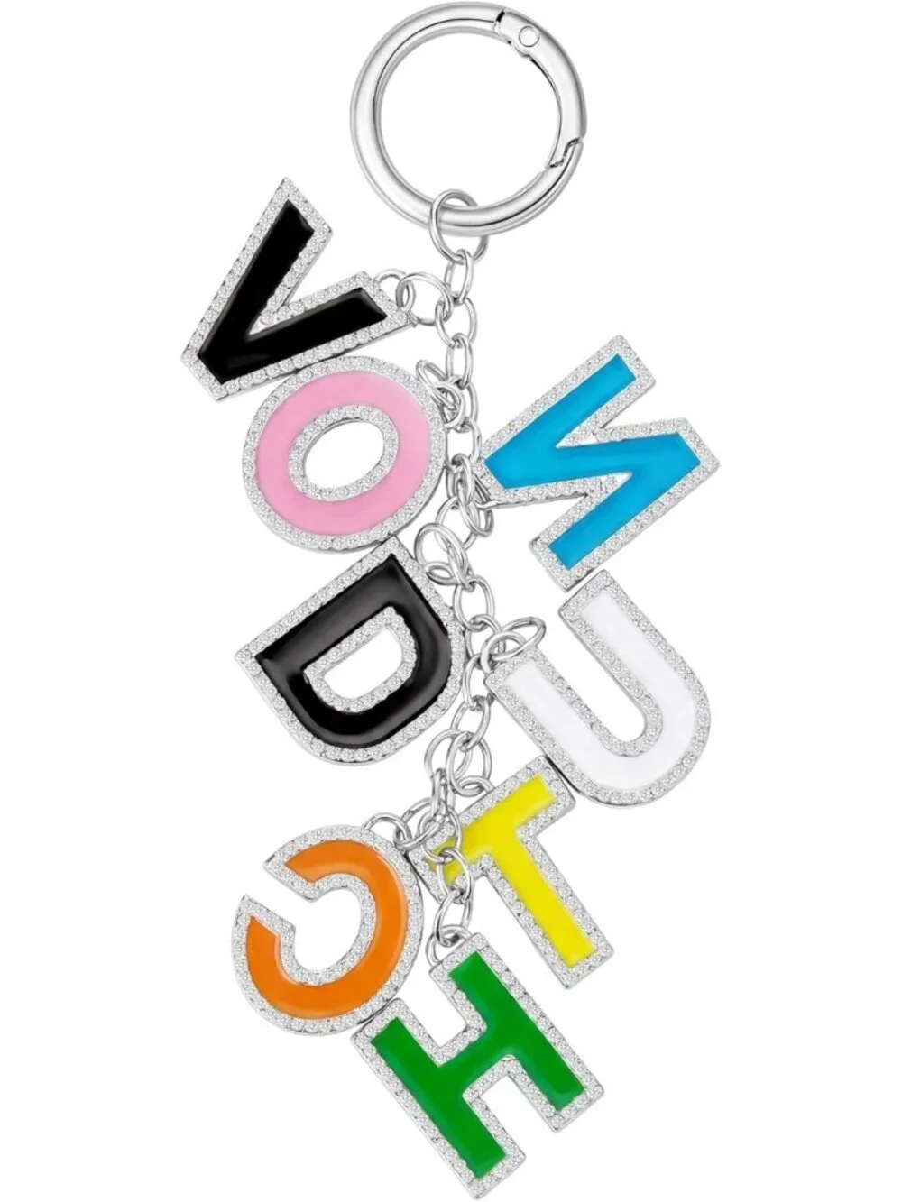 Colorful Rhinestone Bag Charm Keychain - Fun Accessory for Handbags & Backpacks